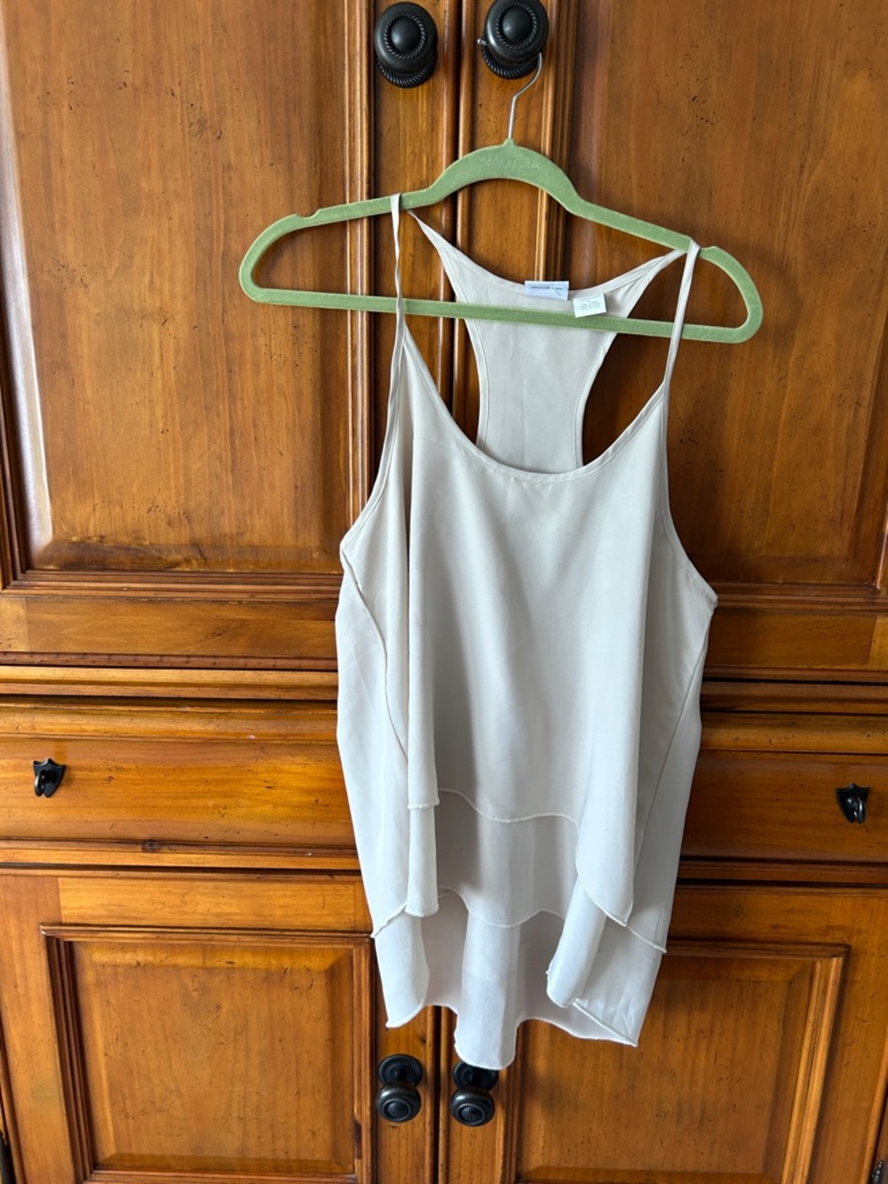 All For Color Neutral Beige Layered Racerback Cami